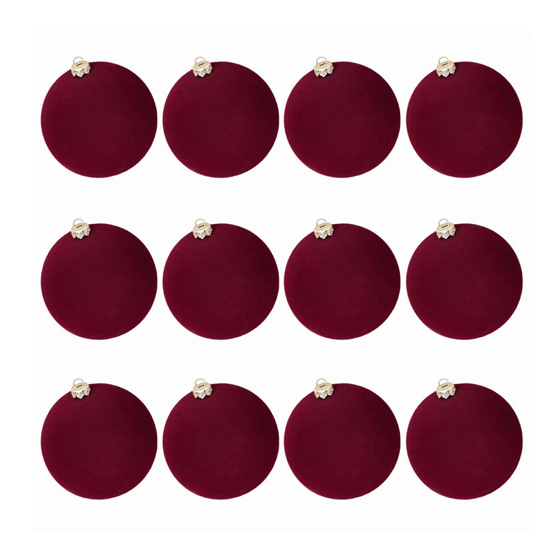 Luxurious Velvet Christmas Tree Decorations 12 Pack - Halri