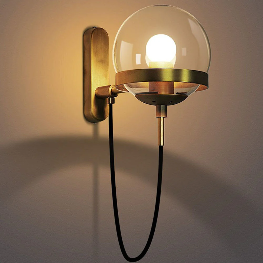 Elegant Clear Glass Wall Light