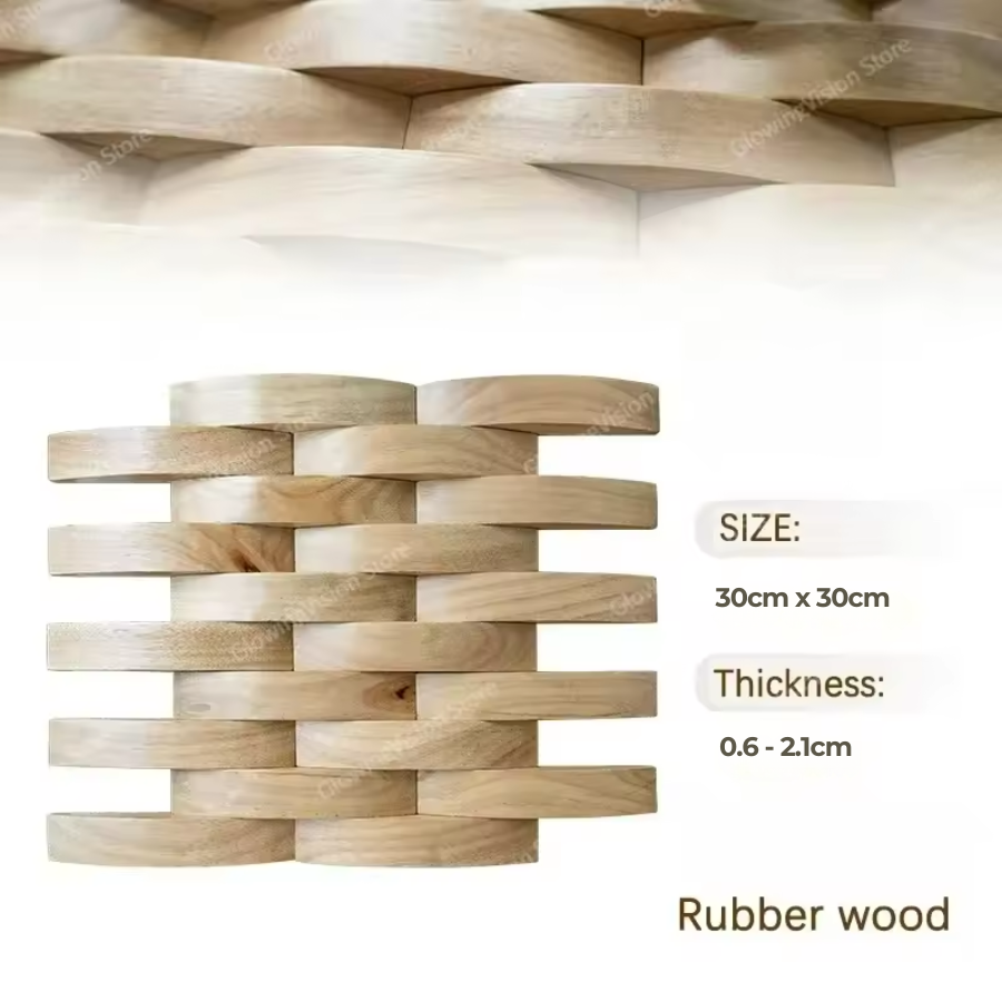 Textured Wood Soundproof Wall Art Panel Decor