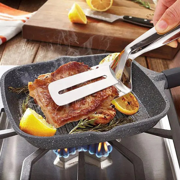 Premium 2-in-1 Stainless Steel Kitchen Tongs - Halri