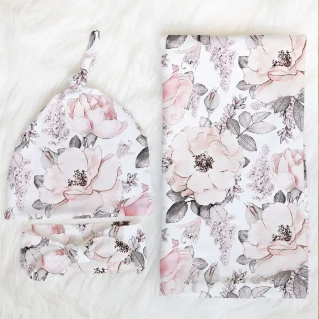 Cozy Baby Swaddle Blanket with Cap - Halri