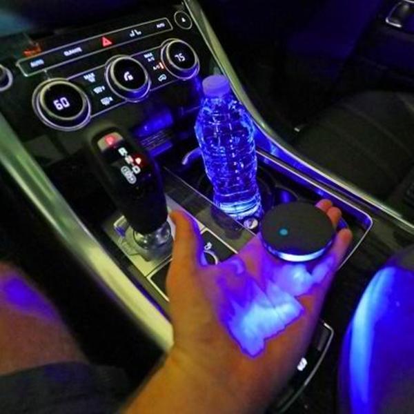 Rechargeable Car LED Cup Holder Lights (2-Pack) - Halri