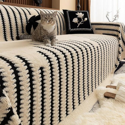 Soft Sofa Cover Cozy Fleece with Classic Pattern - Halri