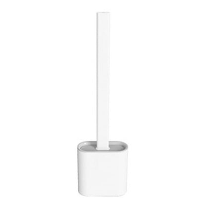 Soft Grip Toilet Brush Set with Long Handle and Holder