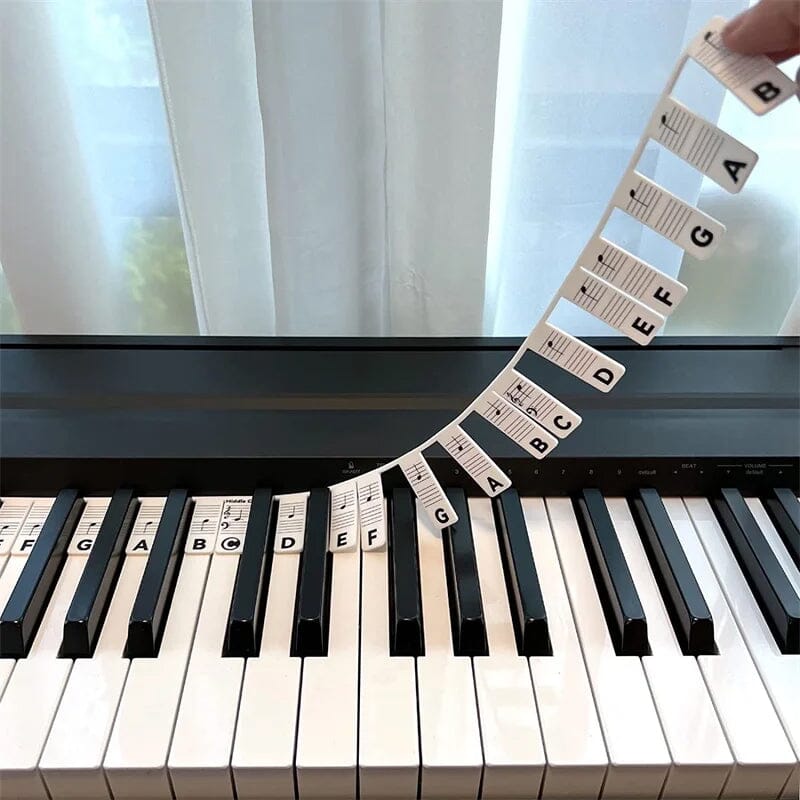 Easy Peel Piano Keyboard Sticker Notes - Halri