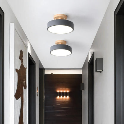 Simple Round LED Ceiling Light – Modern Semi Flush Mount