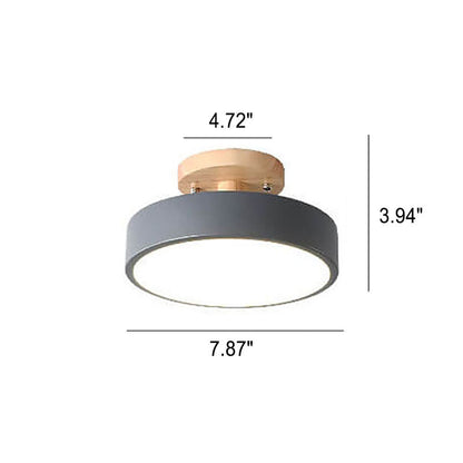 Simple Round LED Ceiling Light – Modern Semi Flush Mount