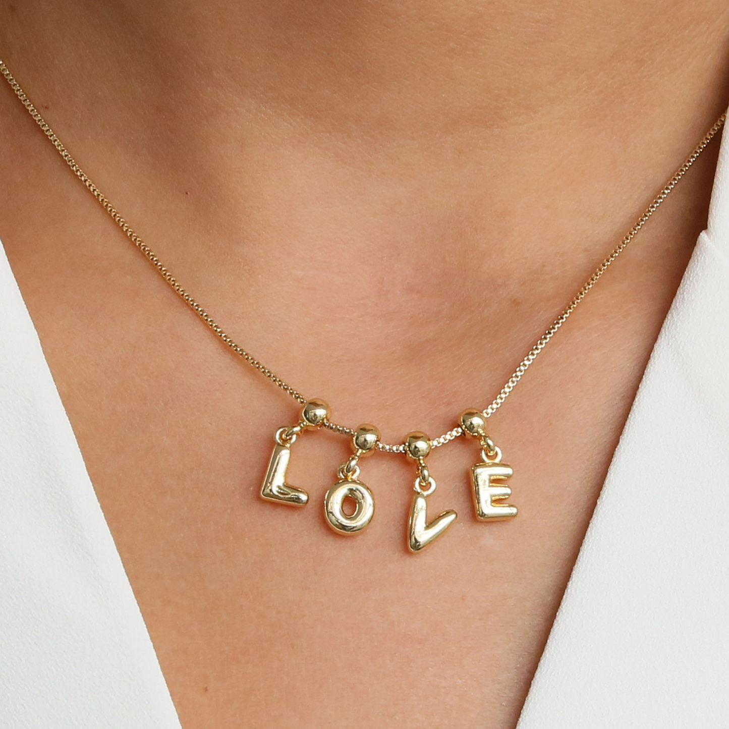 Delicate Satellite Alphabet Name Pendant Necklace - Halri