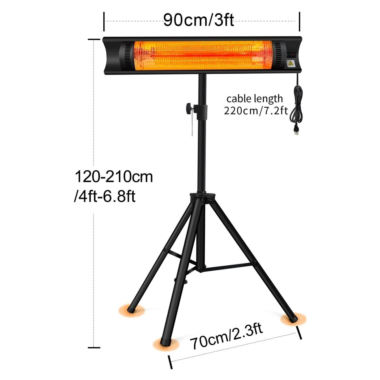 Compact Plug-in Patio Infrared Space Heater
