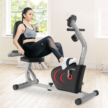 Compact Home Recumbent Exercise Bike Gym System