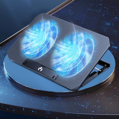 Fast Quiet Laptop Cooler with Adjustable Fan Settings - Halri