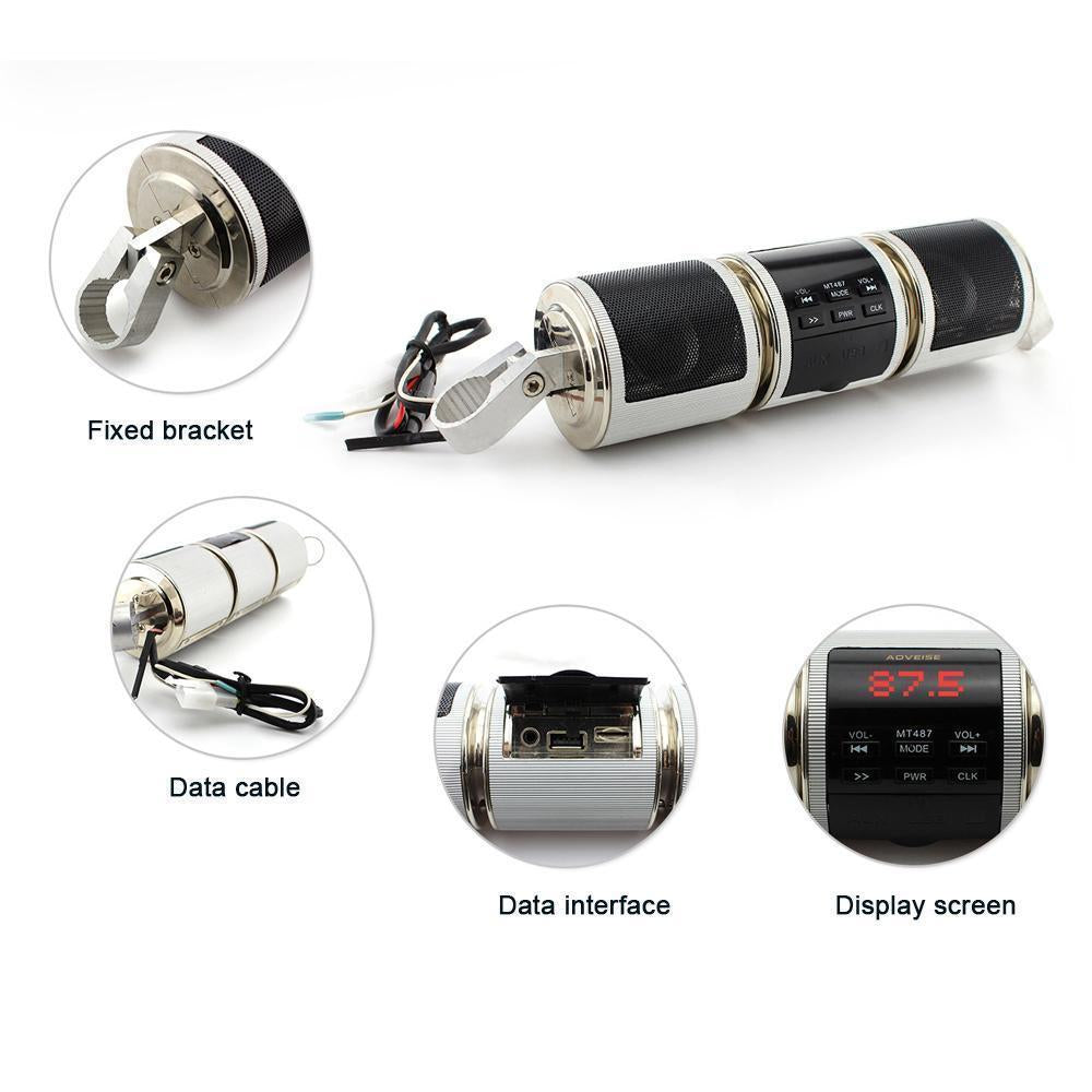 Waterproof Bluetooth Motorcycle Speaker Bar Mount - Halri
