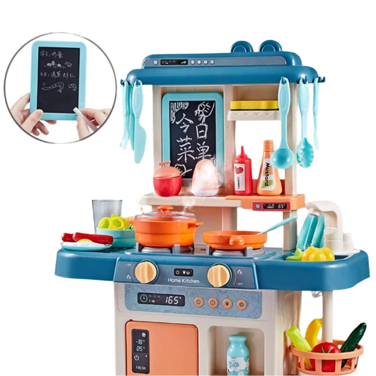 Kid's Play Kitchen Sink with Running Water Toy - Halri