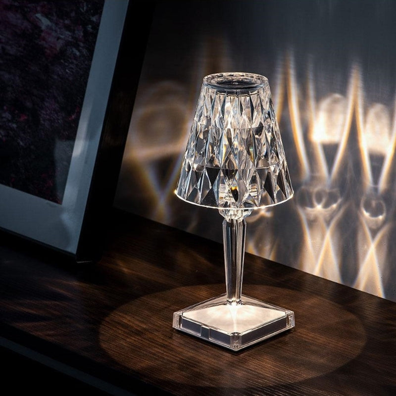 Elegant Glass Desk Lamp with Sensor Switch - Halri