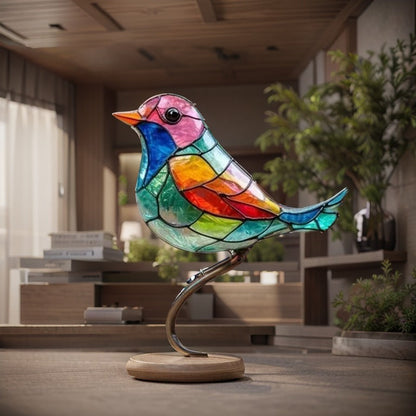Glarefusion Chic Acrylic Painted Bird Table Decoration