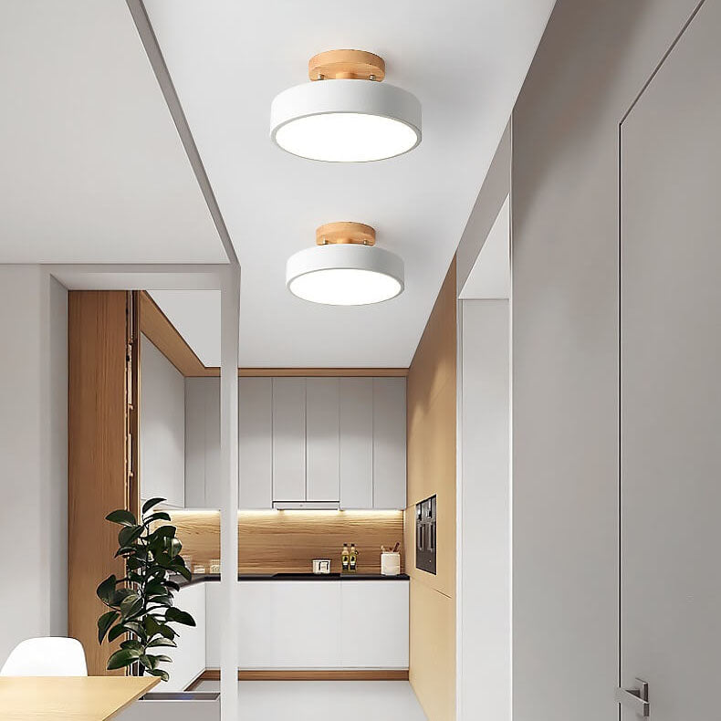 Simple Round LED Ceiling Light – Modern Semi Flush Mount
