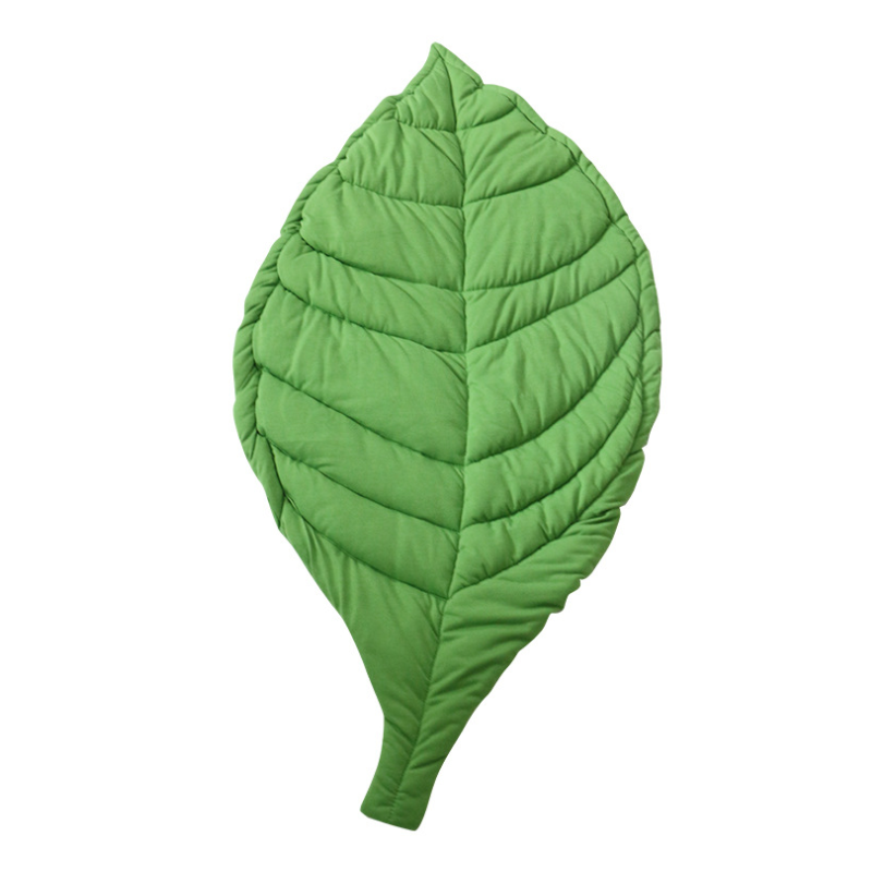 Cute Baby Playmat - Green Leaf Design, Soft Cushion - Halri