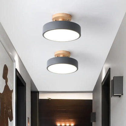 Simple Round LED Ceiling Light – Modern Semi Flush Mount