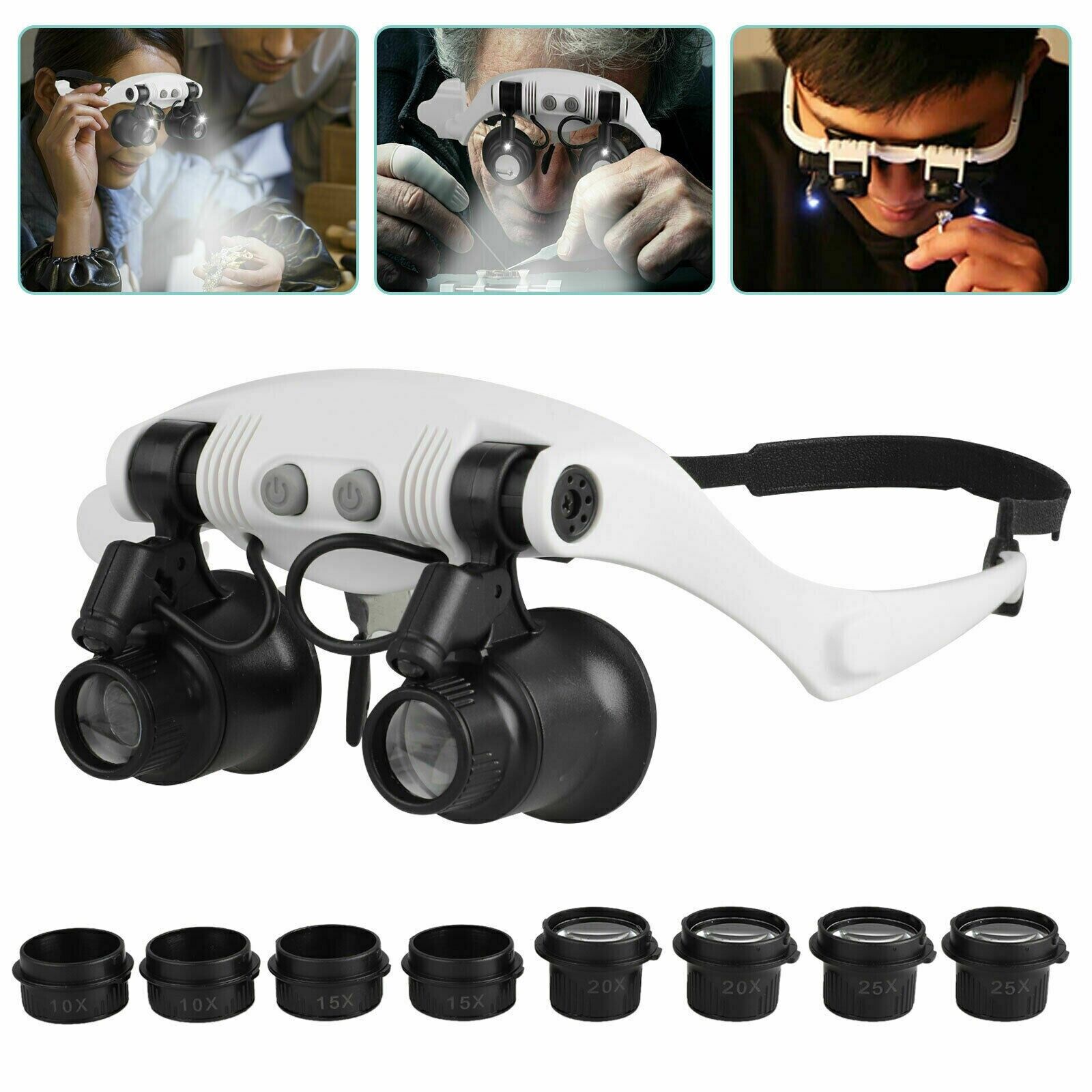 LED Lighted Magnifying Glasses for Jewelry Inspection - Halri