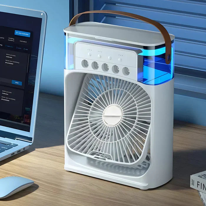Compact 3-in-1 Fan with Color Changing LED Light - Halri