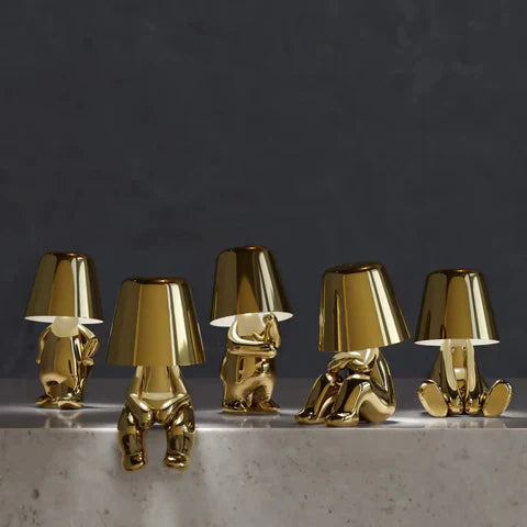 Elegant Metal Figurine Desk Light Lamp - Halri