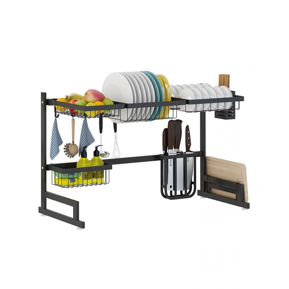 Space Saving Stainless Steel Sink Dish Rack Organizer - Halri