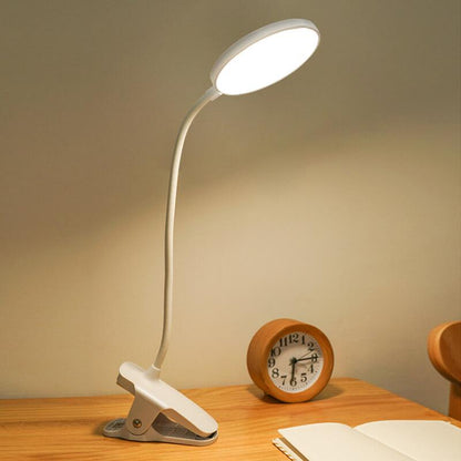 Compact LED Clip On Desk Lamp Portable Reading Light