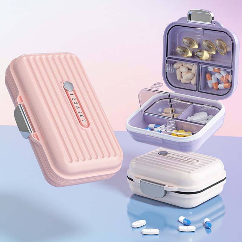 Compact Travel Pill Case - 7 Day Waterproof Pill Box