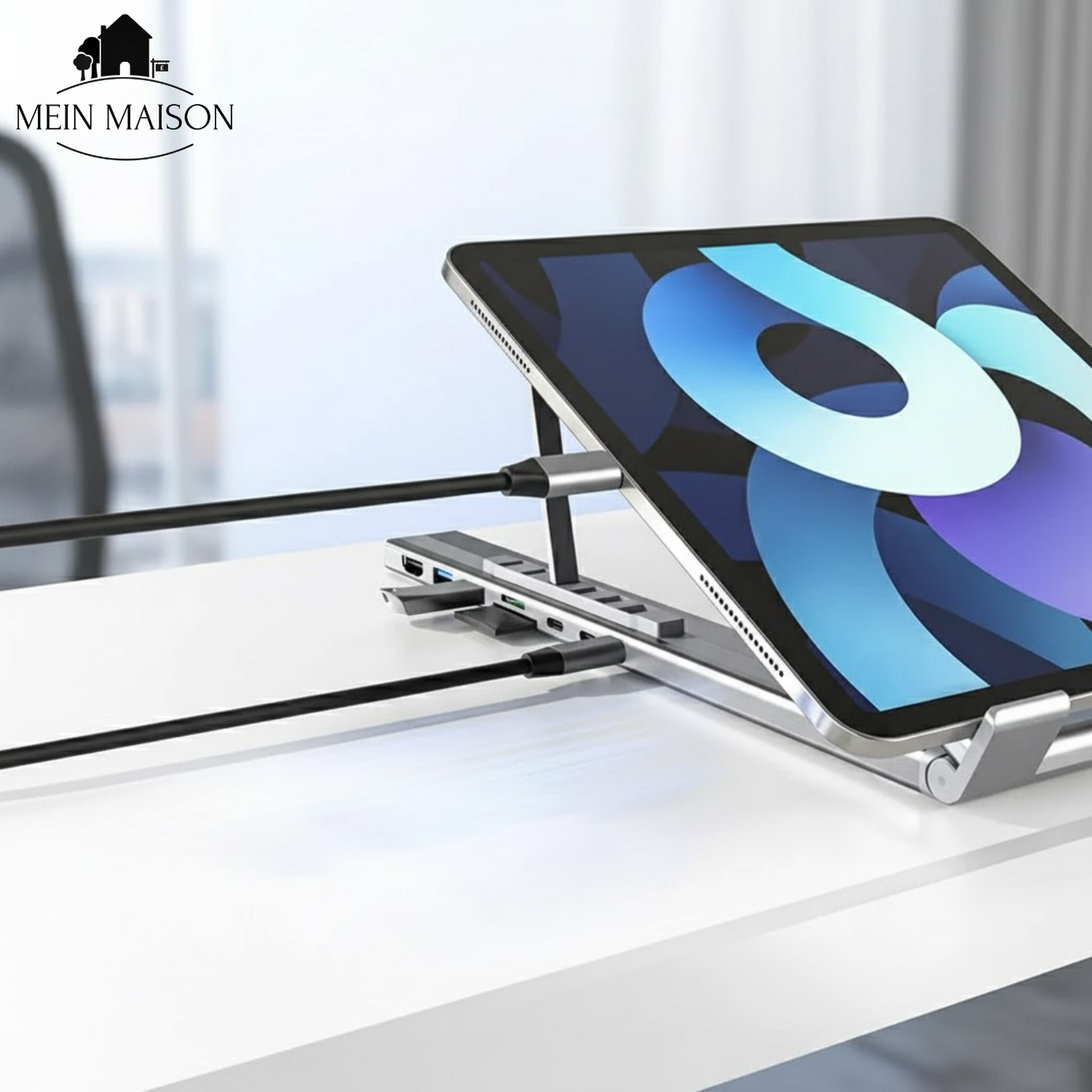 Compact 8-in-1 Laptop Stand and USB Hub - Halri