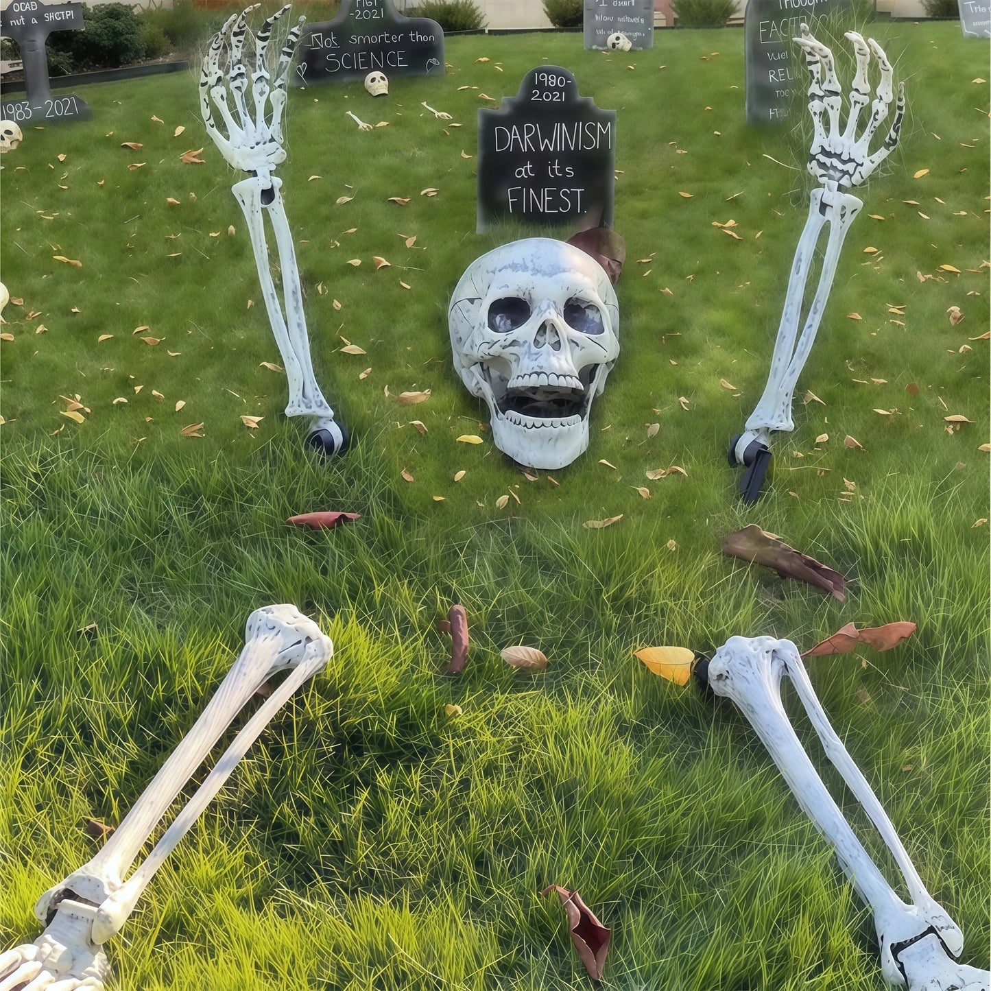 Halloween Skeleton Lawn Decor with LifeLike Bones - Halri