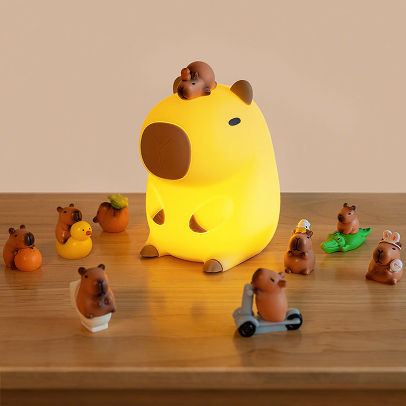 Cute Plush Capybara Soft Night Lamp
