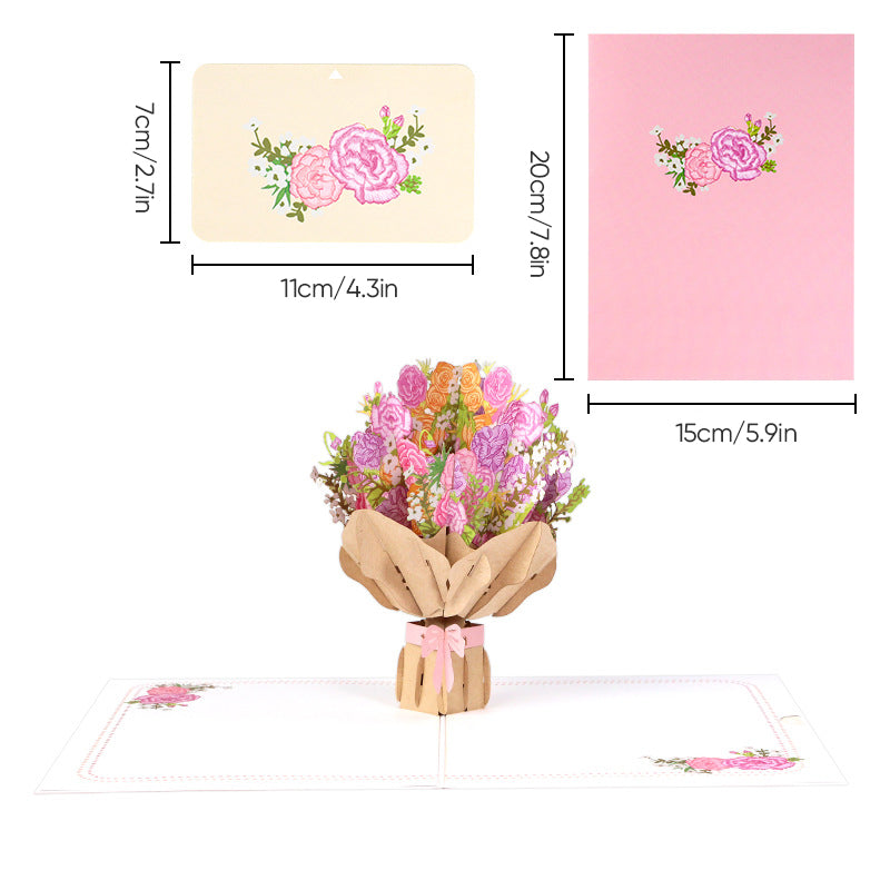 Beautiful 3D Flower Pop Up Card for Mom - Halri