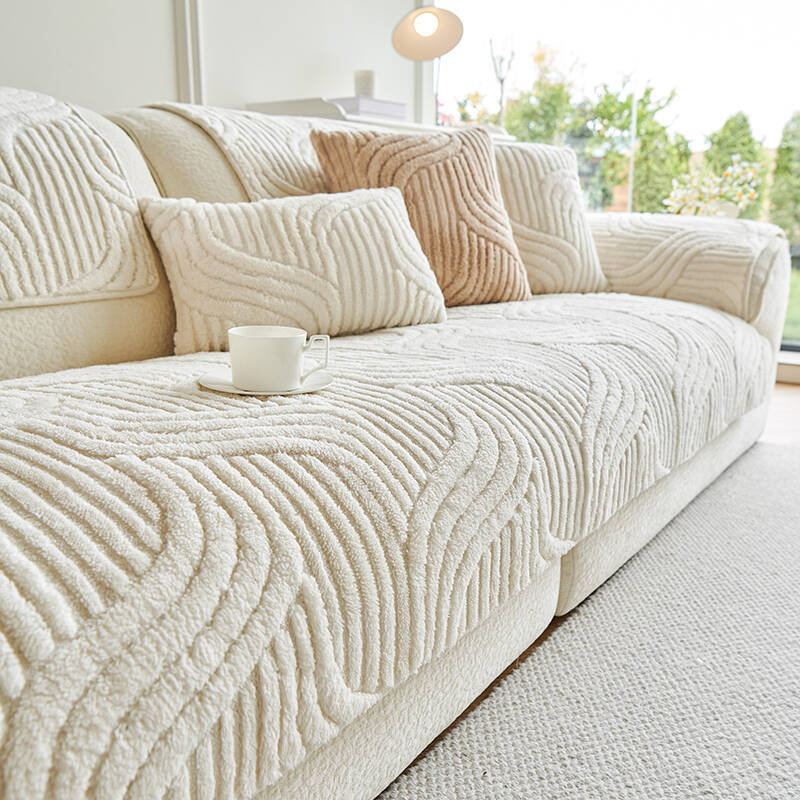 Soft Pet Friendly Sofa Slipcover with Wave Pattern - Halri