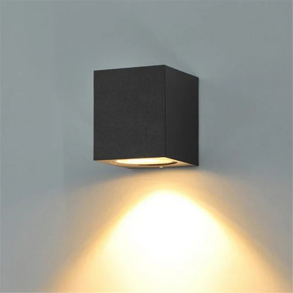 Stylish Black Outdoor LED Wall Light