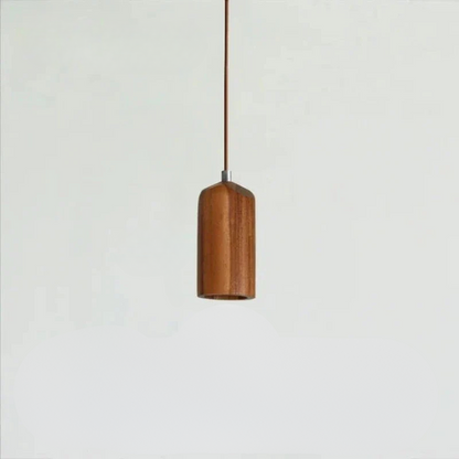 Natural Wood Contemporary LED Hanging Light - Halri