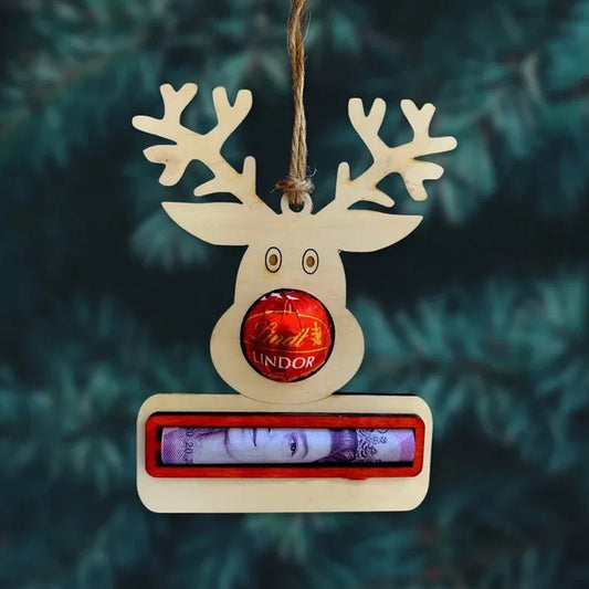 Wooden Holiday Money Clip Ornament - Halri