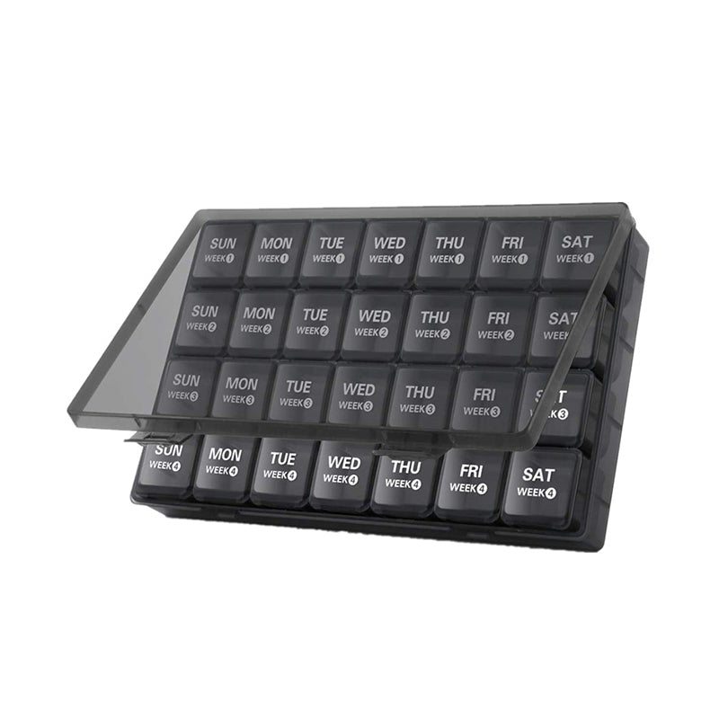 Daily Pill Box with 28 Storage Compartments - Halri