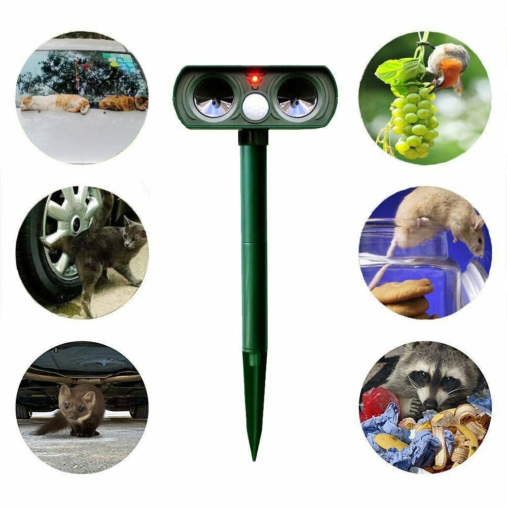 Outdoor Solar Powered Animal Repellent Ultrasonic Device