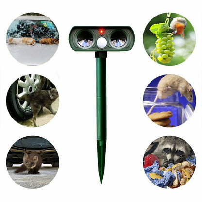 Outdoor Solar Powered Animal Repellent Ultrasonic Device