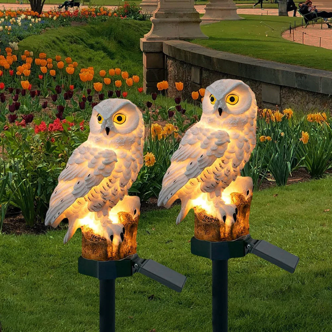 Outdoor Solar Owl Lamp with LED Light - Halri