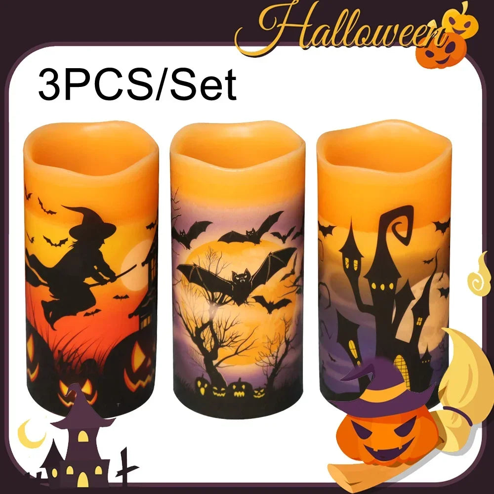 Spooky Battery Operated Candle Set