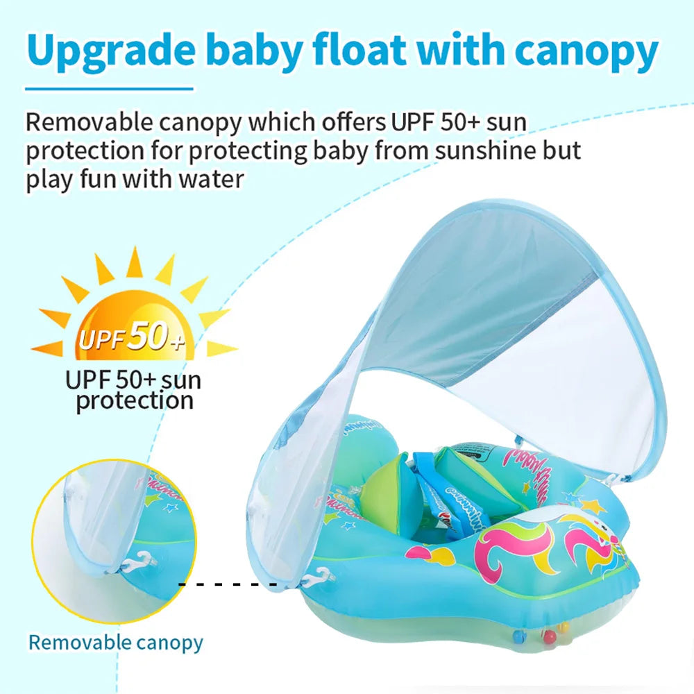 Halri | Baby Pool Float with Canopy - Durable and Cozy - Halri