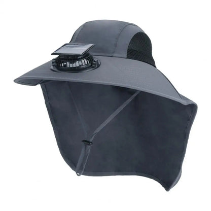 Sun Protection Summer Hat with Wide Brim & Fan