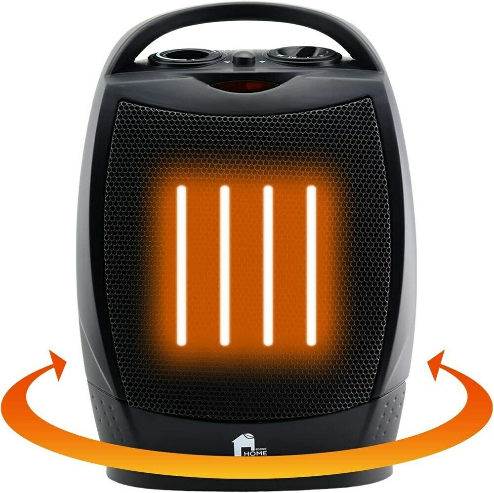Compact Quiet Heating Fan with Thermostat - Halri