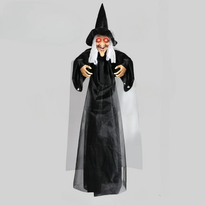 Giant Halloween Animated Witch with Glowing Eyes