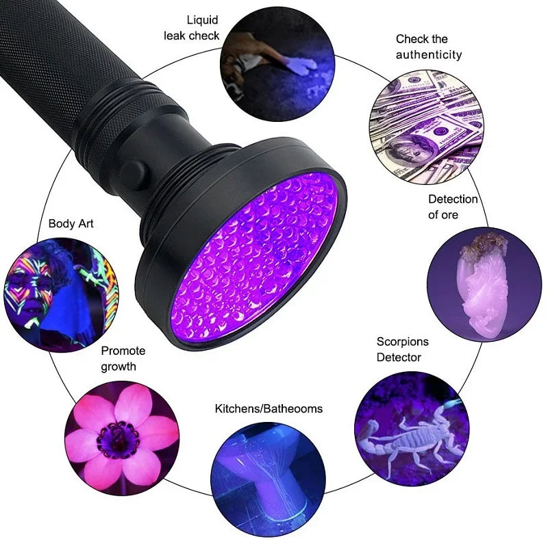 Bright Black Light Flashlight for Bed Bugs and Stains