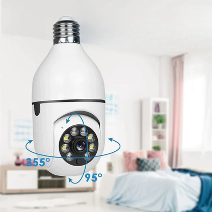 Wi-Fi Smart Light Bulb Security Camera with Night Vision