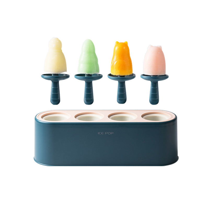 Colorful Silicone Popsicle Ice Cream Molds Set