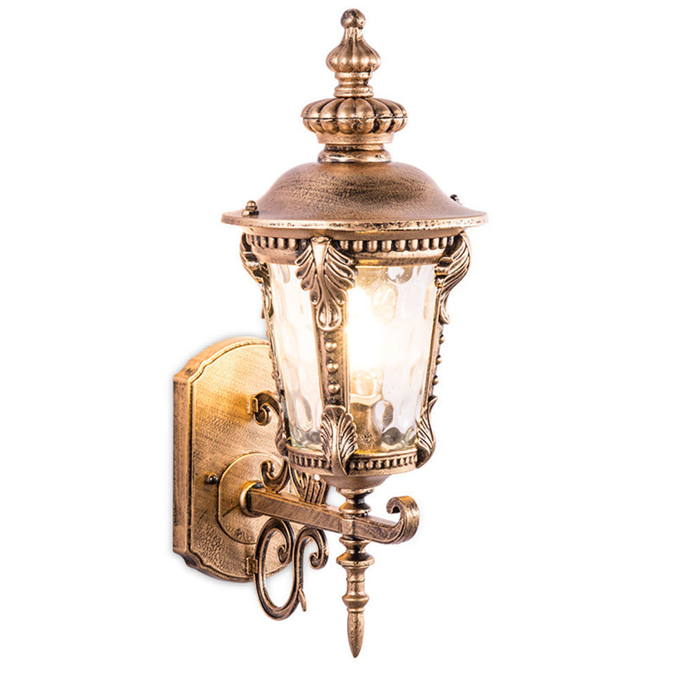 Rustic Garden Glass Outside Wall Lamp