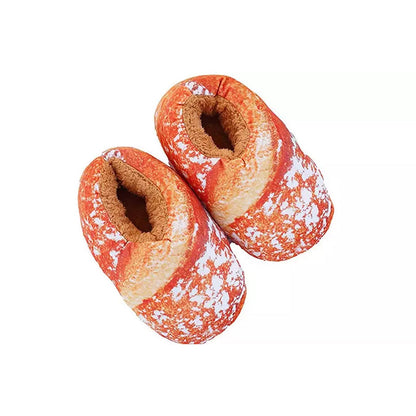 Cozy Fresh Bread Plush Slippers